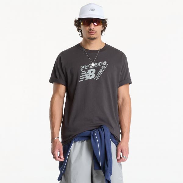 Tričko New Balance Classic Tri-Logo T-shirt Black Cement XL