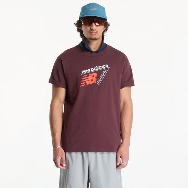 Tričko New Balance Classic Tri-Logo T-shirt Cherry Leather L