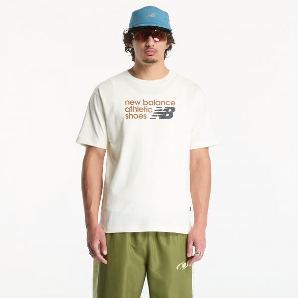 Tričko New Balance Athletics Premium Relaxed Chest Logo T-Shirt Angora M
