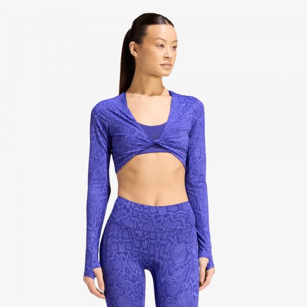 Tričko adidas Primelift Workout Snake Twist Reversible Long Sleeve Solar Purple/ Pure Purple M