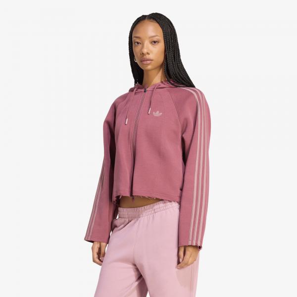 Mikina adidas SST 2.0 Cropped Hoody Quiet Crimson/ Wonder Oxide S