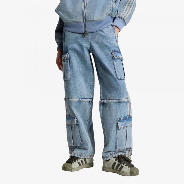 Kalhoty adidas Mid Rise 2-in-1 Denim Pant Worn Blue Denim L