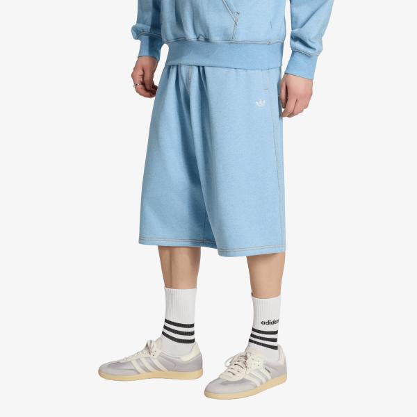 Šortky adidas Trefoil Essentials Melange Shorts Knee-lenght Light Blue Mel M