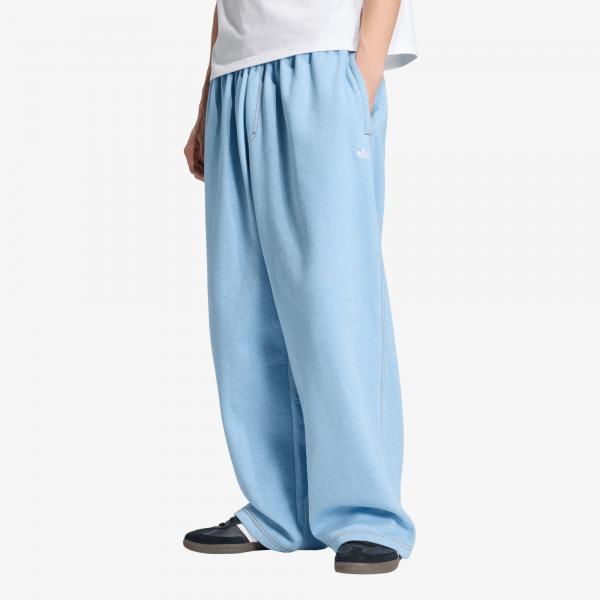 Kalhoty adidas Trefoil Essentials Melange Baggy Open Hem Pants Light Blue Mel S