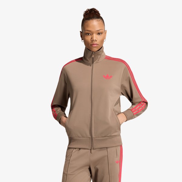 Mikina adidas Firebird Track Top Loose Khaki Six/ Power Pink M