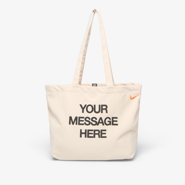 Taška Nike Heritage "Your Message Here" Tote Bag 22L Oatmeal/ Safety Orange/ Safety Orange 22 l