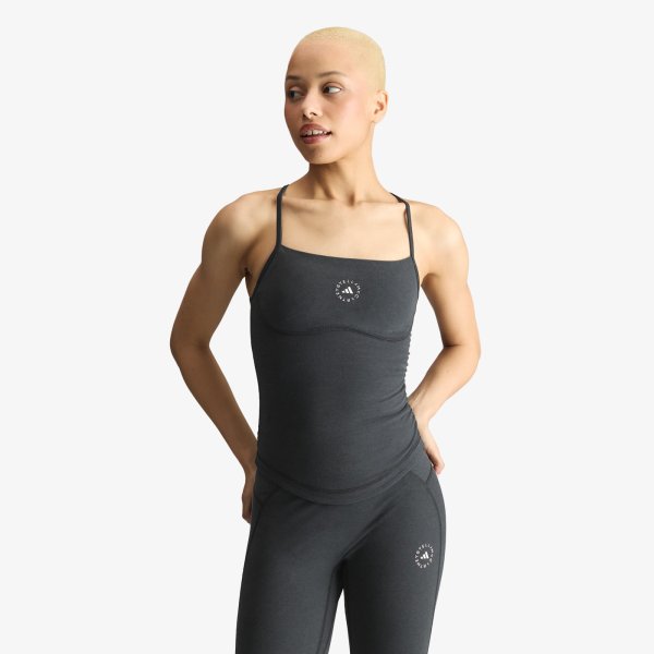Tílko adidas by Stella McCartney Studio Spaghetti Crop Top Black M