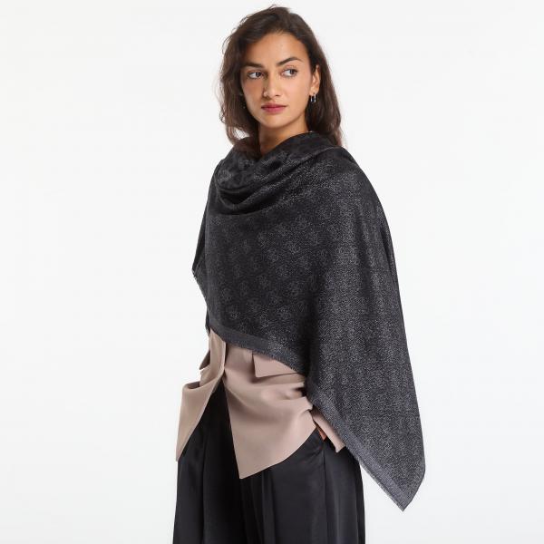 Šála Guess Jacquard Scarf 70x180 Black Universal