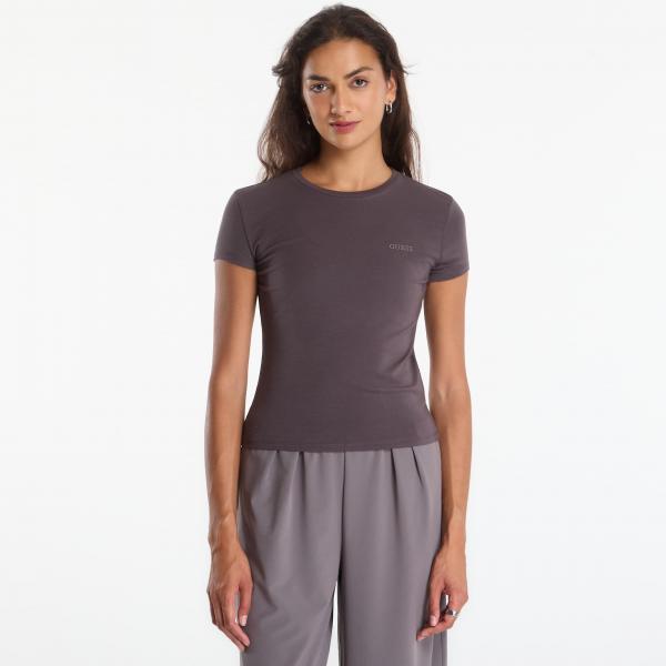 Tričko GUESS Lotus Slim Ss T-Shirt Darkest Grey M