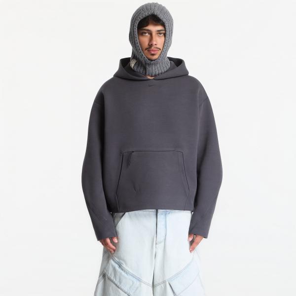 Mikina Nike Tech Men's Fleece Pullover Hoodie Anthracite/ Black XL