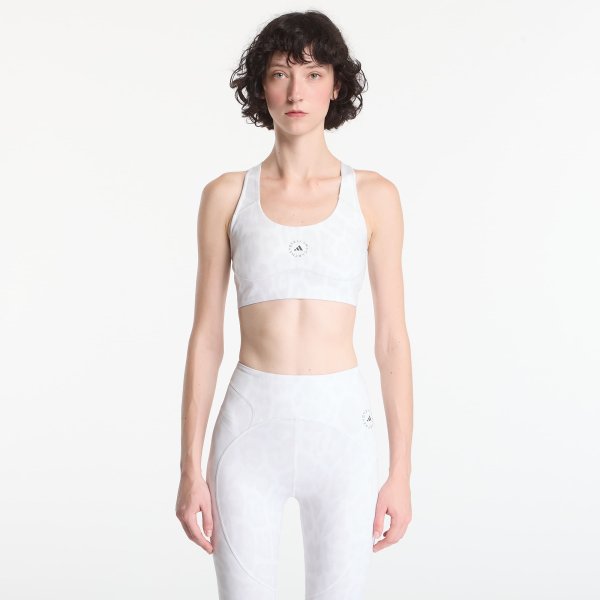 Podprsenka adidas by Stella McCartney Primeliftimpact Training Bra Medium Support Printed Core White/ Orbit Grey XS