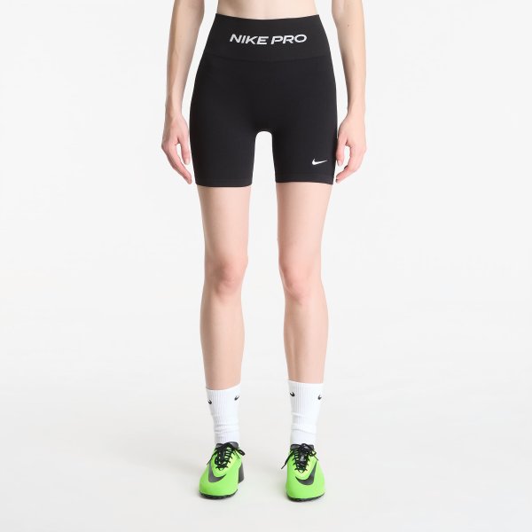 Šortky Nike Pro Seamless Women's High-Waisted 5" Biker Shorts Black/ White M