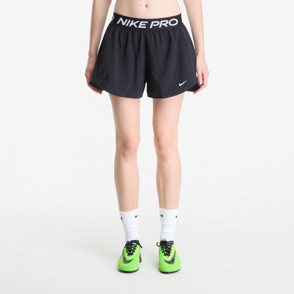 Šortky Nike Pro Women's Dri-FIT Mid-Rise Brief-Lined 3" Woven Shorts Black/ White L