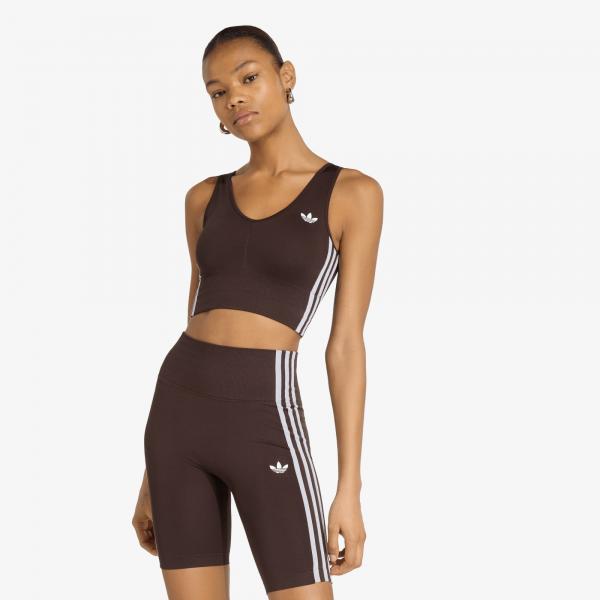 Podprsenka adidas Essentials 3 Stripes Seamless Bralette Aurora Coffee L