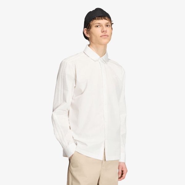 Košile adidas 3 Stripes Button Up Shirt Cloud White XL