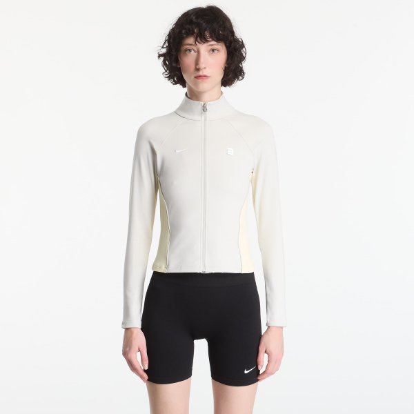 Mikina Nike Sportswear Women's Full-Zip Long-Sleeve Top Light Bone/ Alabaster M