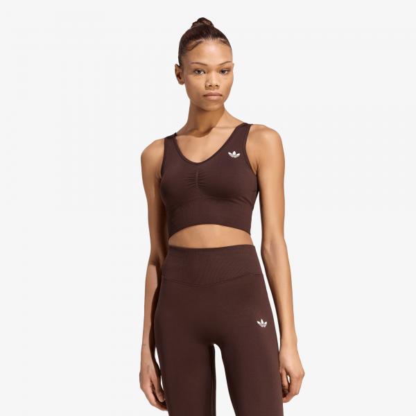 Podprsenka adidas Essentials Seamless Bralette Aurora Coffee M