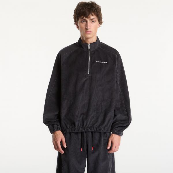 Mikina Jordan Flight Men's Corduroy 1/2-Zip Top Black/ Black/ Dk Smoke Grey/ White M
