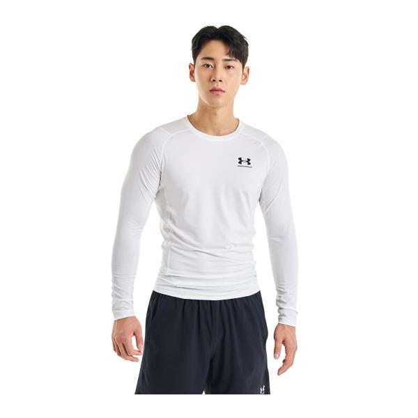 Mikina Under Armour HG Armour Comp LS White/ Black XXL