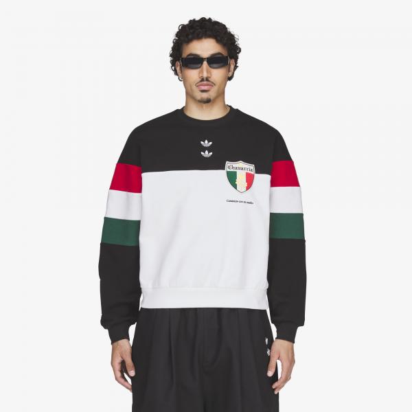 Mikina adidas x Willy Chavarria Fleece Crewneck Sweatshirt Black/ White L