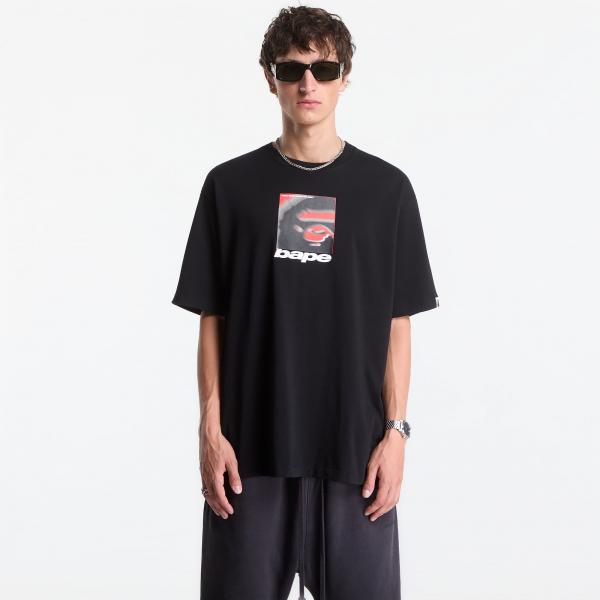 Tričko A Bathing Ape Spray Ape Head Box Relaxed Fit Tee UNISEX Black XXL