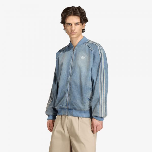 Bunda adidas SST Adicolor Denim Tracktop Worn Blue Denim XL