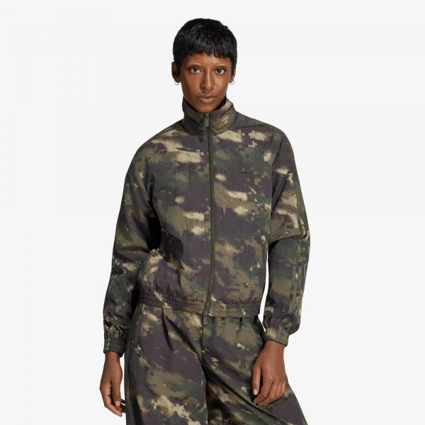 Větrovka adidas Badigirl Camouflage Loose Track Top Night Cargo/ Aurora Coffee/ Olive Strata S