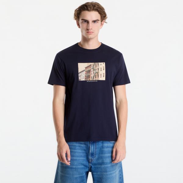 Tričko Gant Graphic Ss T-Shirt Evening Blue S