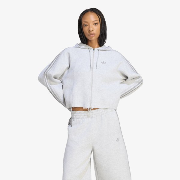 Mikina adidas SST 2.0 Cropped Hoody Light Grey Heather/ Light Grey Heather L