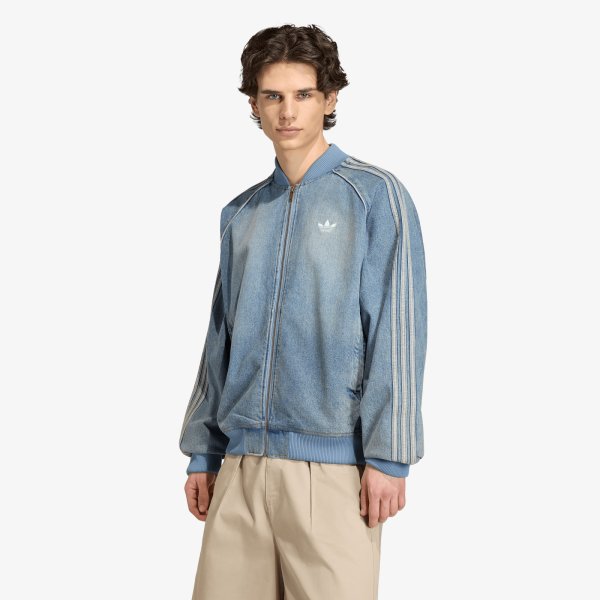 Bunda adidas SST Adicolor Denim Tracktop Worn Blue Denim S