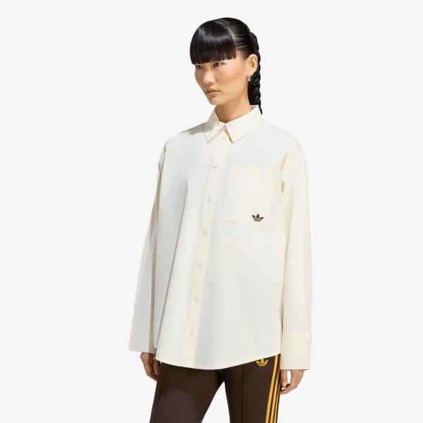 Košile adidas Badigirl Striped Shirt Cream White S