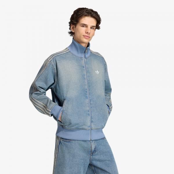 Bunda adidas Firebird Adicolor Denim Track Top Jacket Worn Blue Denim M