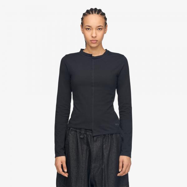 Tričko Y-3 Fitted Long Sleeve Tee Black S
