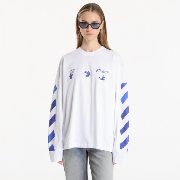 Tričko Off-White Bacco Arrow Skate L/S Tee UNISEX White L