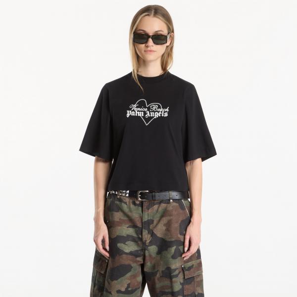 Tričko Palm Angels Venice Love Boxy Tee Black/ Off White S