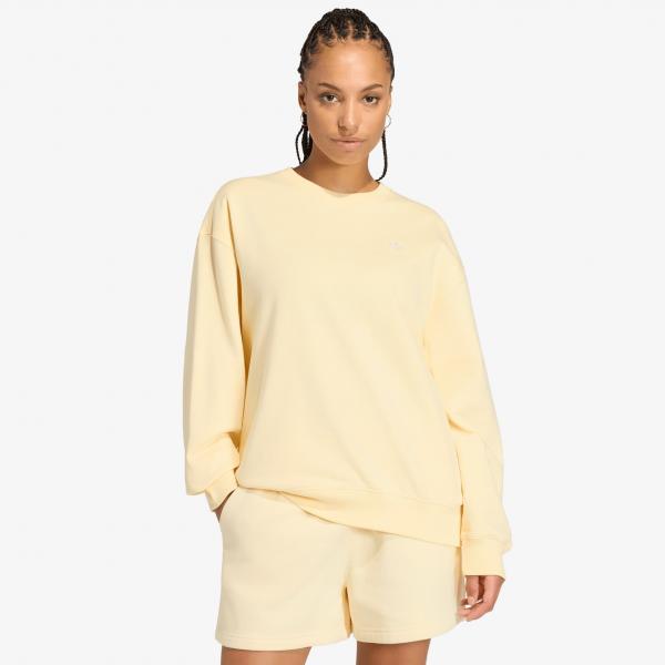 Mikina adidas Essentials Crew Long French Terry Sweatshirt Warm Vanilla S