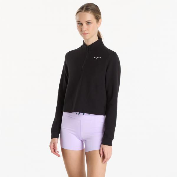 Mikina Puma W Puma X Hyrox Cloudspun 1/4 Zip Puma Black M