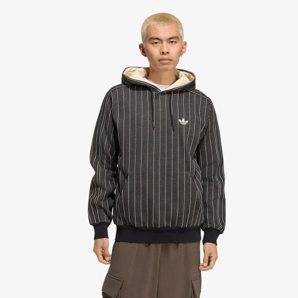 Mikina adidas Pinstripes Hoodie Black/ Warm Vanilla S