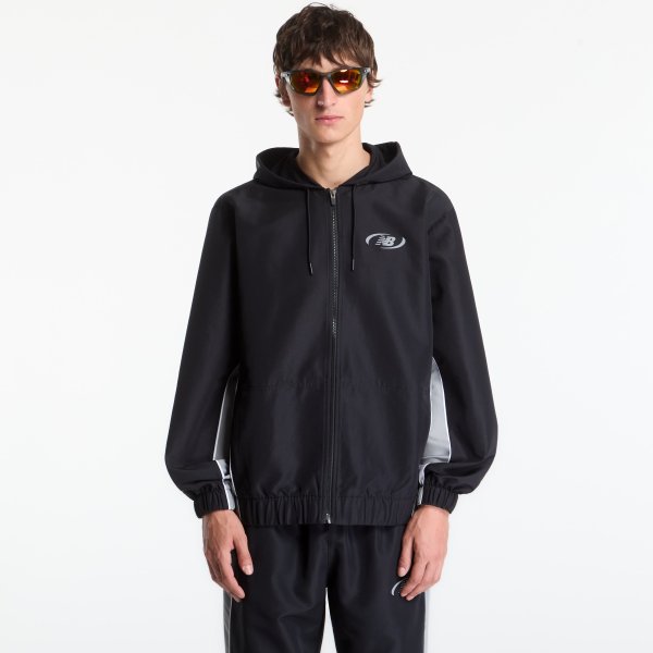 Bunda New Balance Trackside Woven Jacket Black/ Slate Grey XL