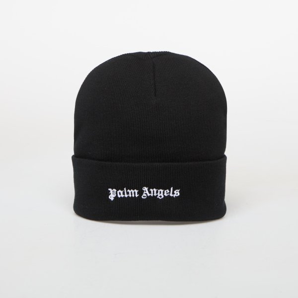 Čepice Palm Angels Logo Beanie Black/ Off White Universal