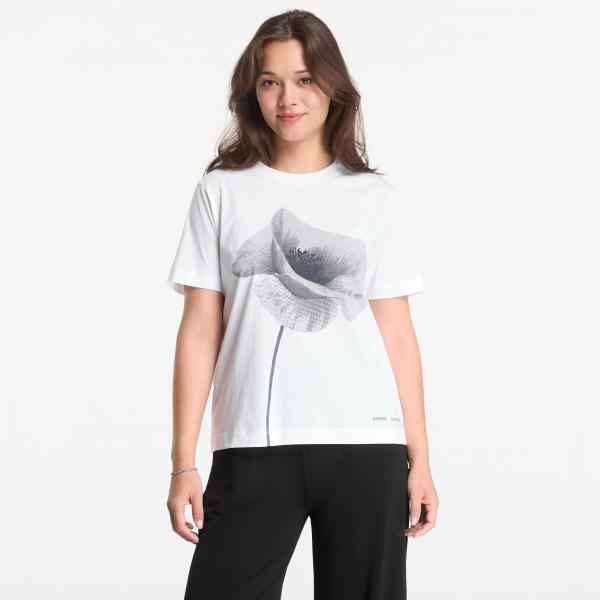 Tričko Samsøe Samsøe Sacamino Ss T-Shirt White Poppy XS
