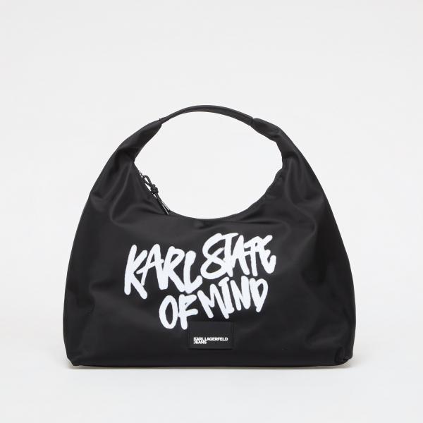 Kabelka Karl Lagerfeld Jeans Slouchy Tote Quote Print Black Universal