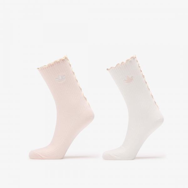Ponožky adidas Ruffle Crew Socks 2 Pairs Off White/ Wonder Quartz M