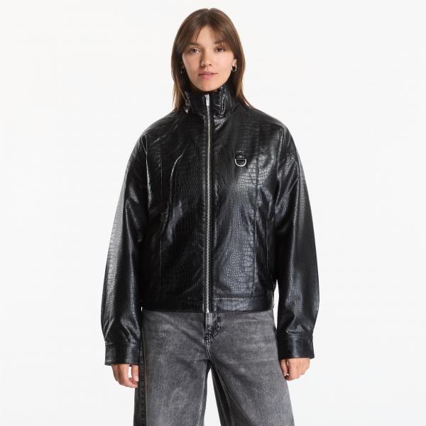 Bunda Karl Lagerfeld Jeans Karlism Pu Bomber Black M