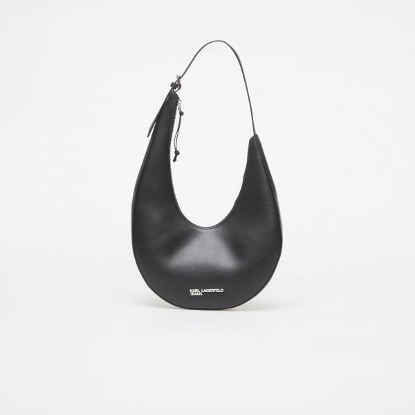 Kabelka Karl Lagerfeld Jeans Rounded Leather Hobo Black Universal