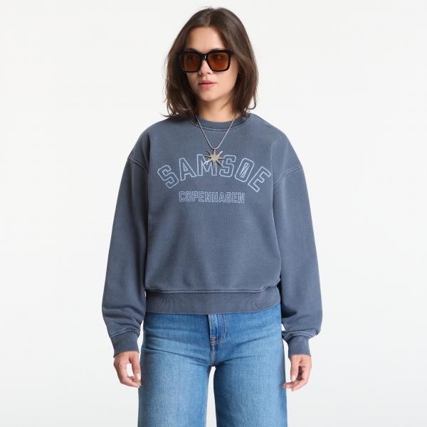 Mikina Samsøe Samsøe Savan Sweat Ombre Blue Pigment S