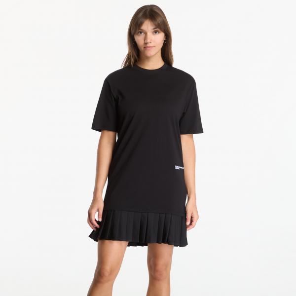 Šaty Karl Lagerfeld Jeans Tee Dress With Pleats Black M