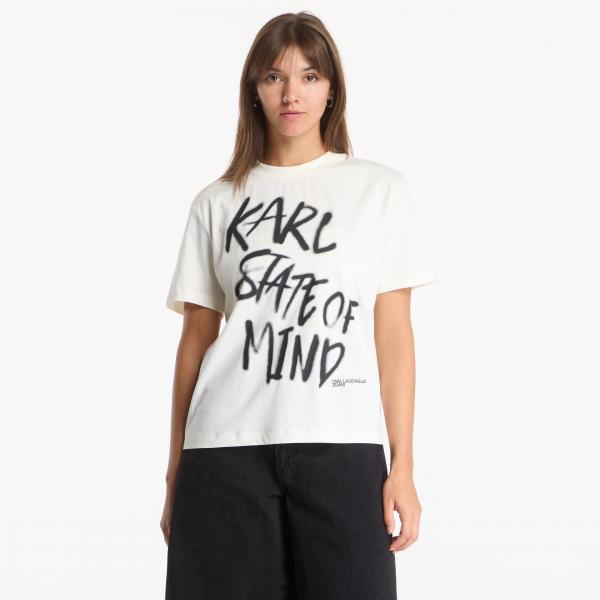 Tričko Karl Lagerfeld Jeans Reg Karlism Tee Egret L