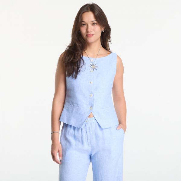 Vesta Samsøe Samsøe Saloves Vest 14329 Bel Air Blue Mel. S