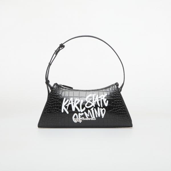 Kabelka Karl Lagerfeld Jeans Logo Sm Shoulder Bag Quote Black Universal